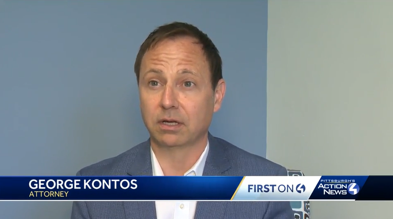 George Kontos speaking about wrongful death case